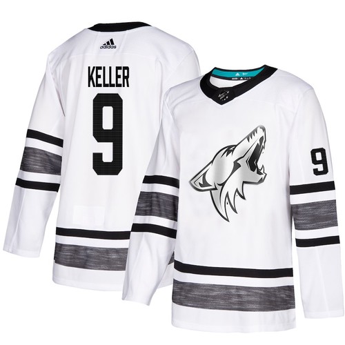 Arizona Coyotes Trikot #9 Clayton Keller Weiß 2019 All-Star Game Parley